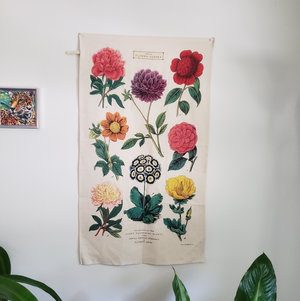 Vintage Flower Tea Towel Decor
